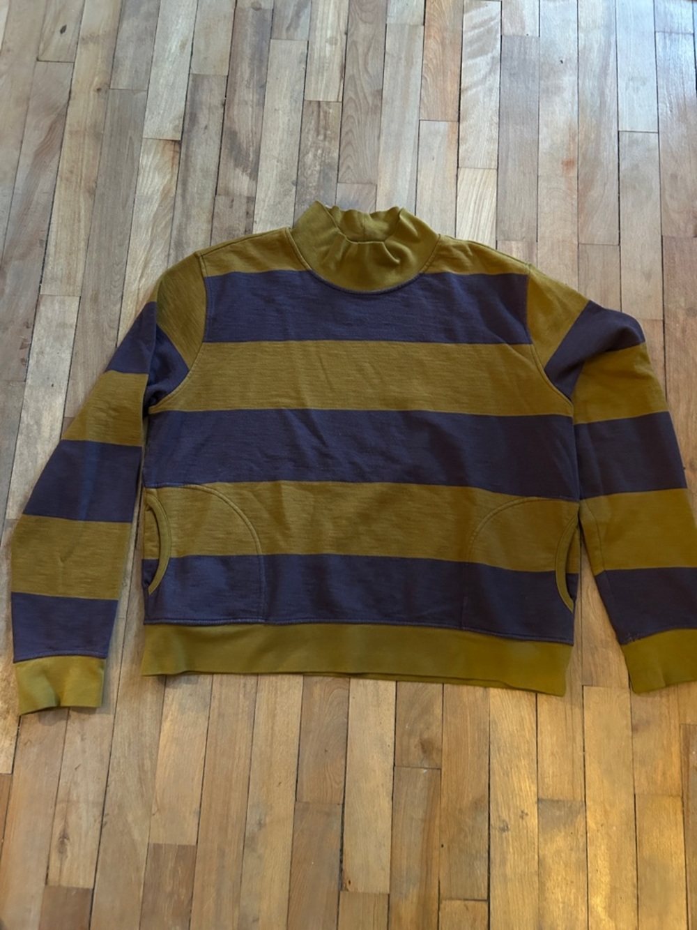 Toad & Co Striped Mock Neck Sweater